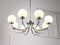Vintage Chandelier in Chrome and Opaline, 1970s 6