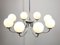 Vintage Chandelier in Chrome and Opaline, 1970s, Image 5