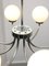 Vintage Chandelier in Chrome and Opaline, 1970s 8