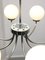 Vintage Chandelier in Chrome and Opaline, 1970s, Image 8