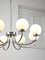 Vintage Chandelier in Chrome and Opaline, 1970s, Image 2