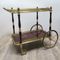 Wood & Brass Serving Trolley, 1970s, Immagine 14