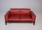 Red Leather Bastiano Sofa from Knoll & Scarpa, 2000s 10
