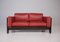 Red Leather Bastiano Sofa from Knoll & Scarpa, 2000s, Image 1
