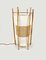 Lampada da tavolo o da terra in bambù, vimini e cotone, Italia, anni '60, Immagine 3