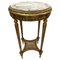 Gilded Wooden Side Table with Marble Top, Image 1