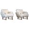 Mid-Century Danish Modern Lounge Chairs in Lambswool by Henning Kjærnulf, 1950s, Set of 2, Image 1