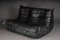Togo 2-Seater Sofa in Black Leather by Michel Ducaroy for Ligne Roset, France, Image 7