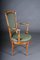 20th Century English Armchair in Leather and Yew Wood, Image 7
