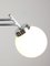 Italian Space Age Three-Arm Chandelier in Chrome and Opaline 15