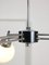 Italian Space Age Three-Arm Chandelier in Chrome and Opaline 12