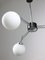 Italian Space Age Three-Arm Chandelier in Chrome and Opaline, Image 9