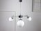 Italian Space Age Three-Arm Chandelier in Chrome and Opaline, Image 1