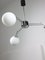 Italian Space Age Three-Arm Chandelier in Chrome and Opaline 8