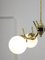 Mid-Century Italian Chandelier in Brass and Opaline Glass, Image 13