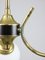 Lámpara de araña italiana Mid-Century de latón y vidrio opalino, Imagen 9