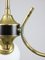 Mid-Century Italian Chandelier in Brass and Opaline Glass 9