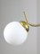 Mid-Century Italian Chandelier in Brass and Opaline Glass, Image 7