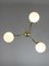 Mid-Century Italian Chandelier in Brass and Opaline Glass, Image 12