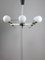 Space Age Italian Chandelier in Aluminum and Opaline Glass 13