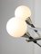 Space Age Italian Chandelier in Aluminum and Opaline Glass 4