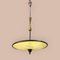 Vintage Bronze & Glass Light Pendant Light, 1950s 9