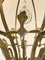 Lámpara de araña de bronce y cristal, años 40, Imagen 7