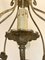 Lámpara de araña de bronce y cristal, años 40, Imagen 12