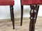 Sillas de comedor de madera con asientos acolchados, años 60. Juego de 4, Imagen 20