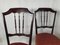 Sillas de comedor de madera con asientos acolchados, años 60. Juego de 4, Imagen 5