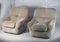 Space Age Armchairs in Beige Ribbed Velvet. France, 1970s, Set of 2 21