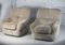 Space Age Armchairs in Beige Ribbed Velvet. France, 1970s, Set of 2, Image 21