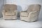 Space Age Armchairs in Beige Ribbed Velvet. France, 1970s, Set of 2 33