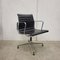 Dunkelgraue EA108 Bürostühle aus Leder & Aluminium von Charles & Ray Eames für Vitra, 2000er, 8er Set 6