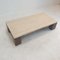 Italian Travertine & Wengé Coffee Table, 1970s 2