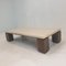 Italian Travertine & Wengé Coffee Table, 1970s 4