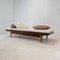 Sofá cama de teca con cojines Hermes y refuerzo, años 60, Imagen 9