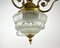 Vintage Ceiling Light with Three Matte Glass Lampshades, France, 1950s, Image 7