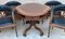 Dining Table with Armchairs in Leather and Walnut, 1950s, Set of 5 13