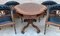 Dining Table with Armchairs in Leather and Walnut, 1950s, Set of 5, Image 13