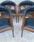 Dining Table with Armchairs in Leather and Walnut, 1950s, Set of 5, Image 5