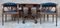 Mesa de comedor con butacas de cuero y nogal, años 50. Juego de 5, Imagen 21