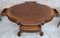 Tavolo da pranzo con poltrone in pelle e noce, anni '50, set di 5, Immagine 11