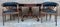 Mesa de comedor con butacas de cuero y nogal, años 50. Juego de 5, Imagen 6