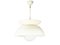 White-Ivory Painted Brass & Metal Cetra Pendant Lamp by Vico Magistretti for Artemide, 1960s 1