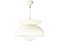 White-Ivory Painted Brass & Metal Cetra Pendant Lamp by Vico Magistretti for Artemide, 1960s, Image 1