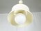 White-Ivory Painted Brass & Metal Cetra Pendant Lamp by Vico Magistretti for Artemide, 1960s 4