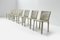 Vintage Cab 412 Dining Chairs in Grey Leather by Mario Bellini for Cassina, Set of 6, Image 11