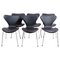 Model 3107 Sjuan Chairs by Arne Jacobsen for Fritz Hansen, 1967, Set of 6 1