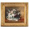 Eugene Henri Cauchois, Still Life with Flowers in a Porcelain Vase, 19th Century, Oil on Canvas, Framed 1